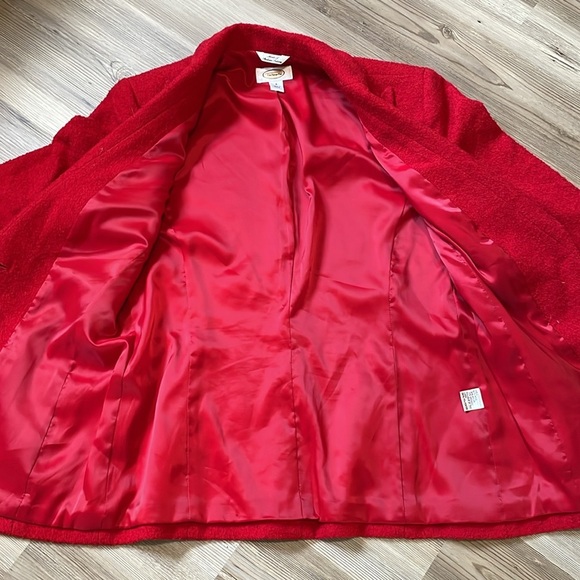 Talbots Women's Red Wool Blazer Jacket Size 8 Lined Career Vibrant - Picture 6 of 9